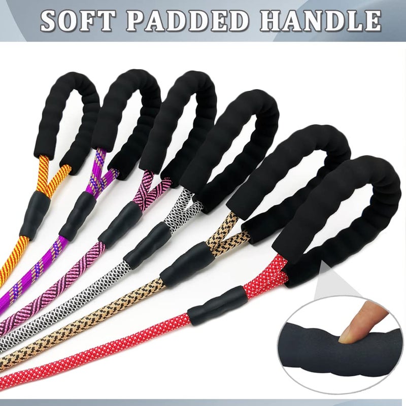 MayPaw Heavy Duty Rope Dog Leash, 3/4/5/6/7/8/10/12/15 FT Nylon Pet Leash, Soft Padded Handle Thick Lead Leashes for Large Medium Dogs (Brown, 1/2" * 6') - Image 3